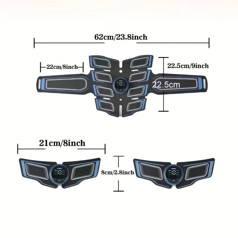 Rechargeable EMS Fitness Massage Belt - 6 Modes, 18 Intensity Levels, Muscle Training & Physiotherapy Stimulator, Lithium Battery Powered, Perfect Christmas Gift, JUMPER