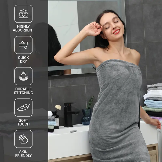 Tens Towels Pack Of 4 Extra Large Bath Towels 34 X 65 Inches, Larger & Lighter Weight, Quicker To Dry, Super Soft And Absorbent, Perfect For Bathroom, Dark Grey, 800GSM, Wash Cloths