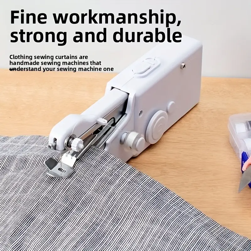 Handheld Electric Portable Mini Sewing Machine for Fabric Cloth Clothes DIY Clothing Sewing Supplies Plus Accessory Bag