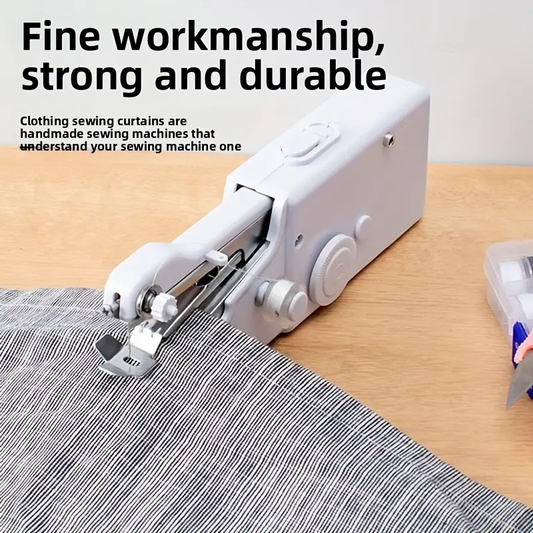 Handheld Electric Portable Mini Sewing Machine for Fabric Cloth Clothes DIY Clothing Sewing Supplies Plus Accessory Bag