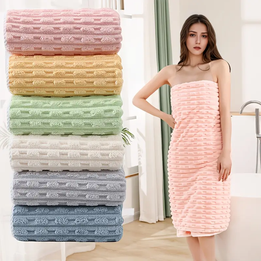Pack of 4 Waffled Super Soft Bath Towels, Super Absorbent Quick-Drying Microfiber Towels for Adults, Quick-Drying Textured Towels, Soft Spa and Fitness Travel Towels, Durable for Everyday Use - 80% Polyester, 20% Polyamide