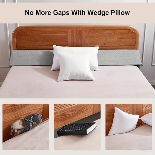 Bed Wedge Pillow - Bed Gap Filler Mattress Wedge Headboard Pillow Close The Gap Between Your Headboard or Wall for Sleeping Backrest Pillow