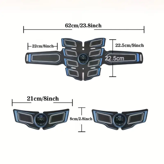 Rechargeable EMS Fitness Massage Belt - 6 Modes, 18 Intensity Levels, Muscle Training & Physiotherapy Stimulator, Lithium Battery Powered, Perfect Christmas Gift, JUMPER